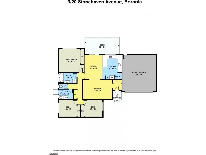 3/20 Stonehaven Avenue, Boronia VIC 3155 Floorplan