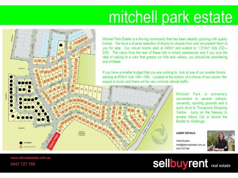 Lot 166 – 278,  MITCHELL PARK ESTATE, Thurgoona NSW 2640