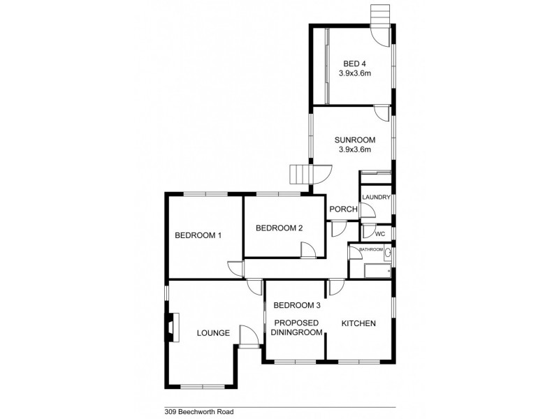 309 BEECHWORTH ROAD, Wodonga VIC 3690 Floorplan
