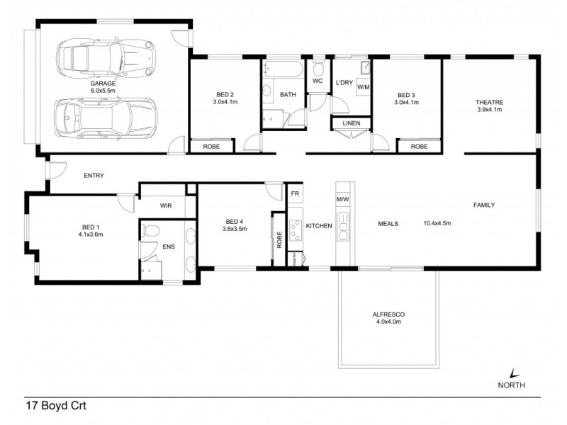 17 BOYD COURT, Baranduda VIC 3691 Floorplan