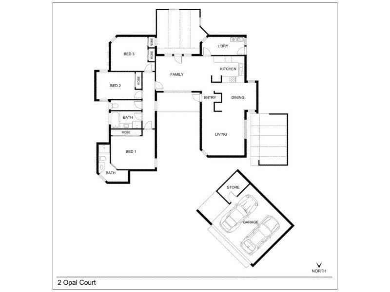 2 OPAL COURT, Wodonga VIC 3690 Floorplan