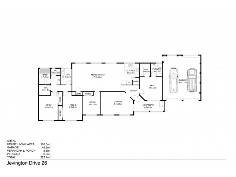 26 JEVINGTON DRIVE, Wodonga VIC 3690 Floorplan