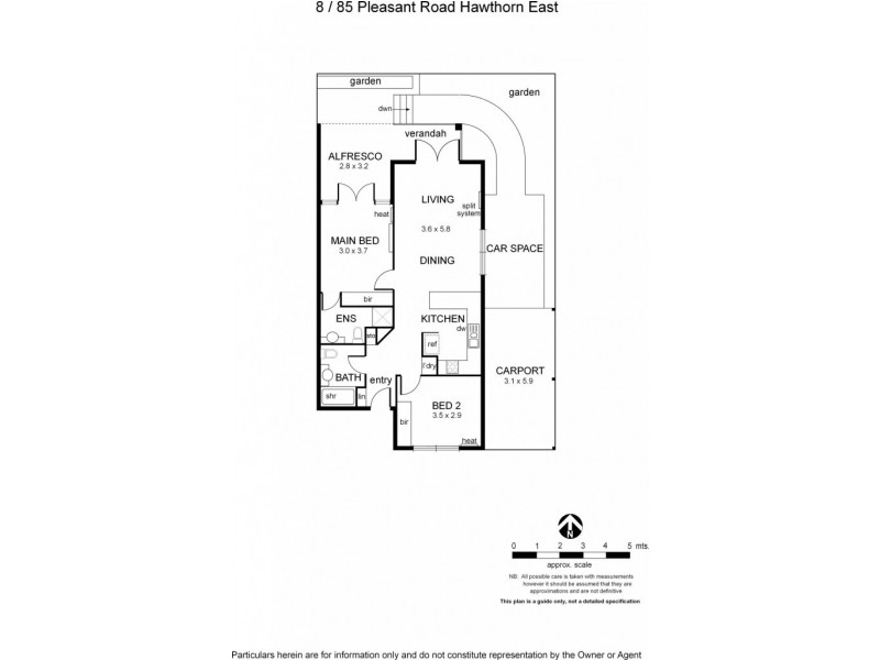 8/85 Pleasant Road, Hawthorn East VIC 3123 Floorplan