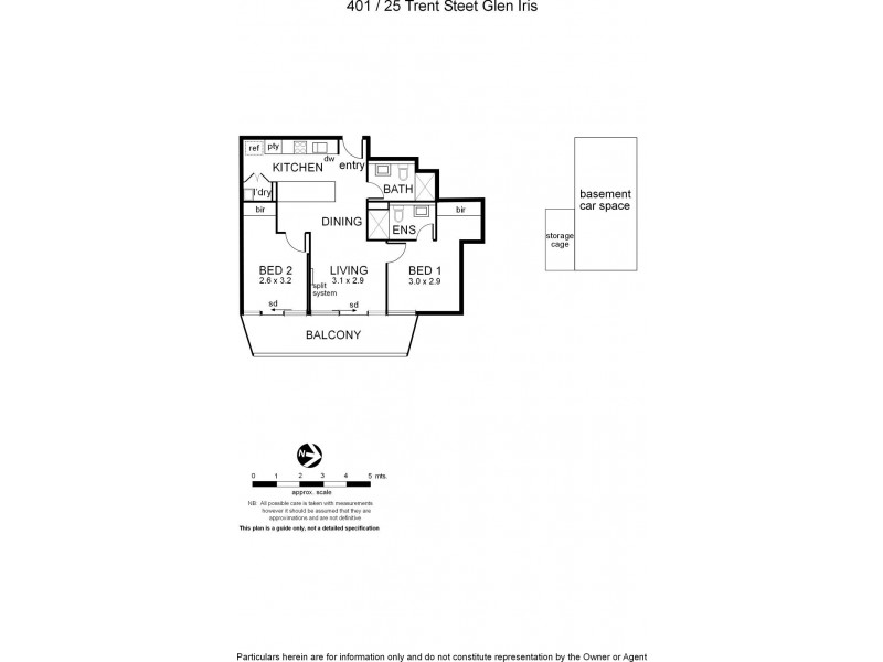 401/25 Trent Street, Glen Iris VIC 3146 Floorplan