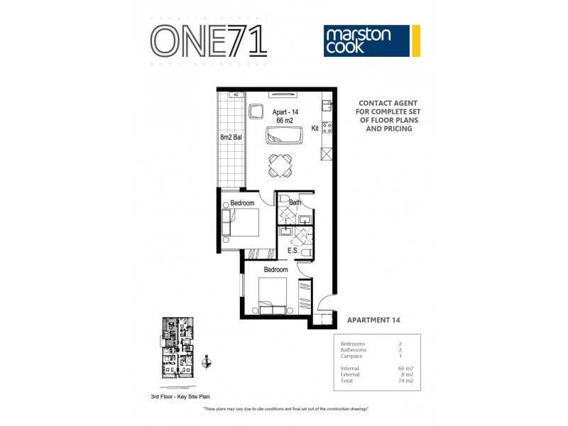171 Rosslyn Street, West Melbourne VIC 3003 Floorplan
