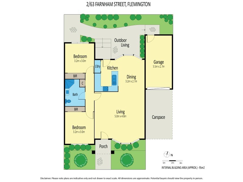 2/63 Farnham Street, Flemington VIC 3031 Floorplan