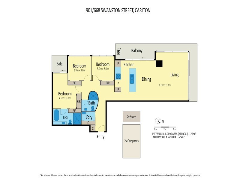 901/668 Swanston Street, Carlton VIC 3053 Floorplan