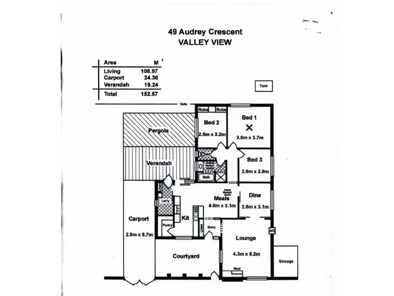 49 Audrey Crescent, Valley View SA 5093 Floorplan