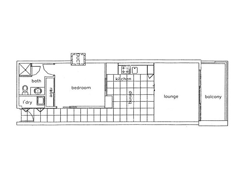 1313/91 – 96 North Terrace, Adelaide SA 5000 Floorplan