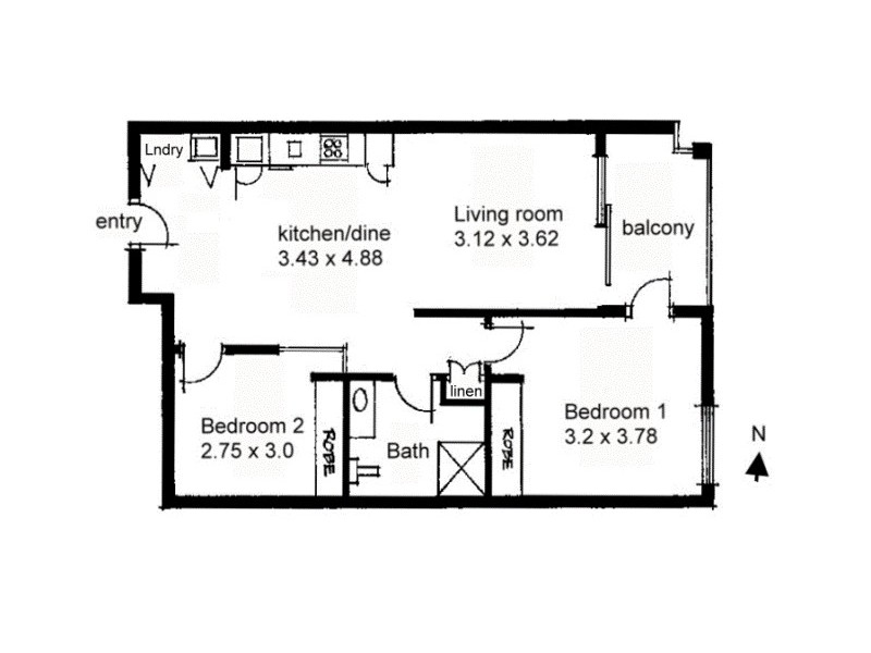 906/91 – 96 North Terrace, Adelaide SA 5000 Floorplan