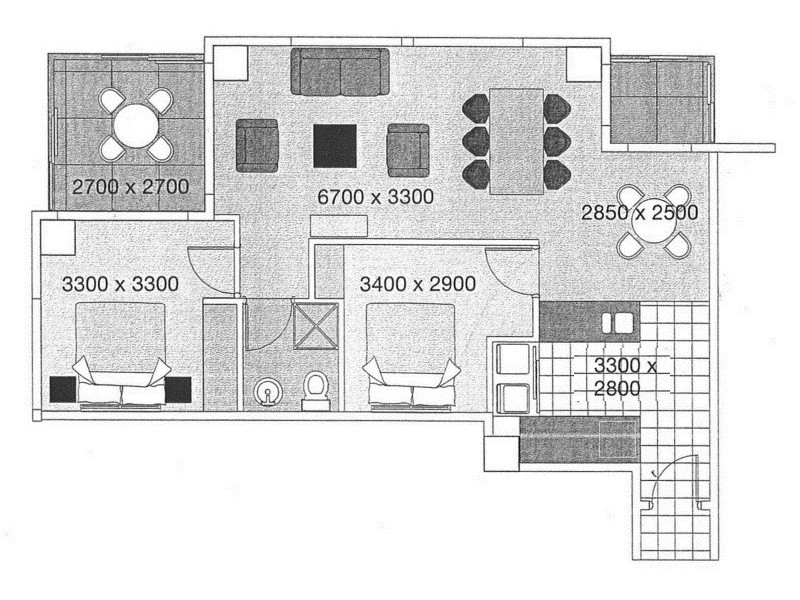 1216/91 – 96 North Terrace, Adelaide SA 5000 Floorplan