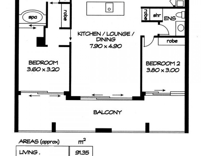 1706/96 North Terrace, Adelaide SA 5000 Floorplan