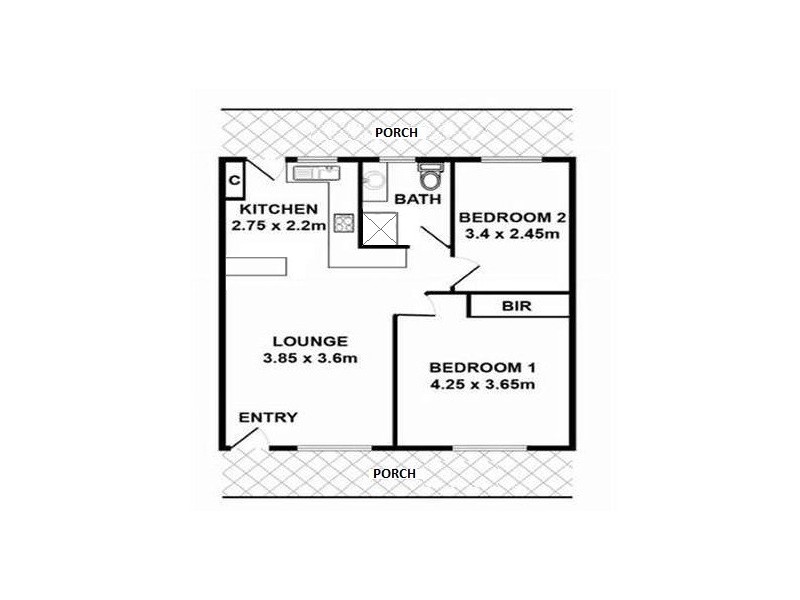 3/217 – 219 Esplanade, Seacliff SA 5049 Floorplan