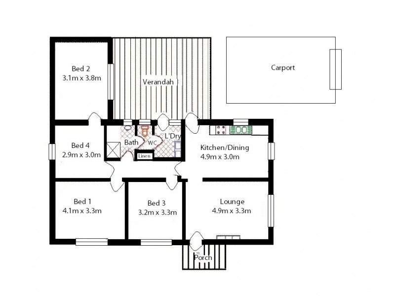 2 Hartman Avenue, Felixstow SA 5070 Floorplan