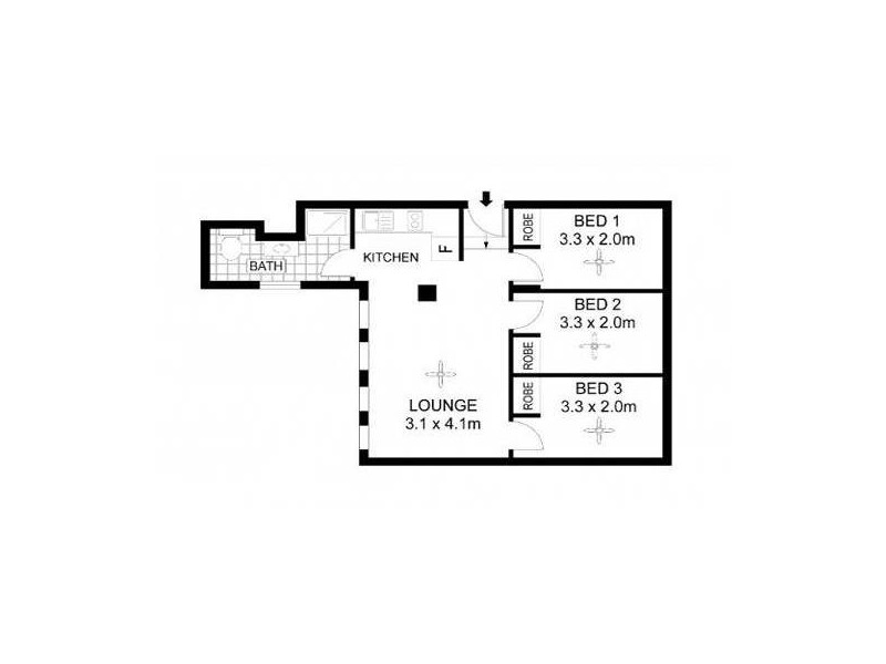 208/23 King William Street, Adelaide SA 5000 Floorplan