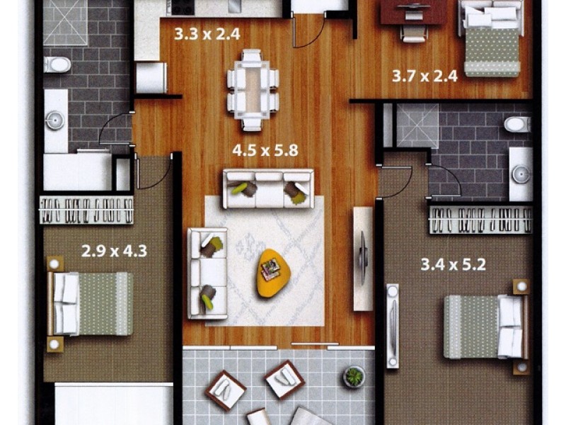 702/112 South Terrace, Adelaide SA 5000 Floorplan