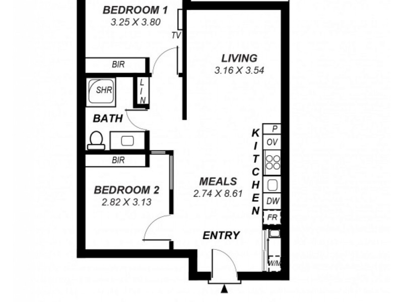 1012/96 North Terrace, Adelaide SA 5000 Floorplan
