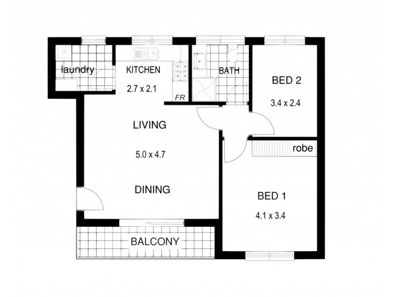 Res 4/7-9 L’Estrange Street, Glenside SA 5065 Floorplan