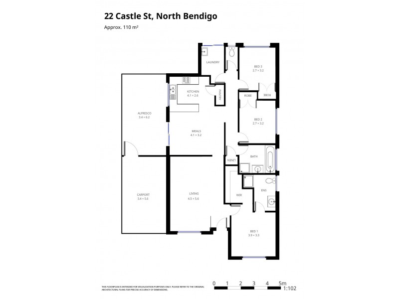 22 Castle Street, North Bendigo VIC 3550 Floorplan