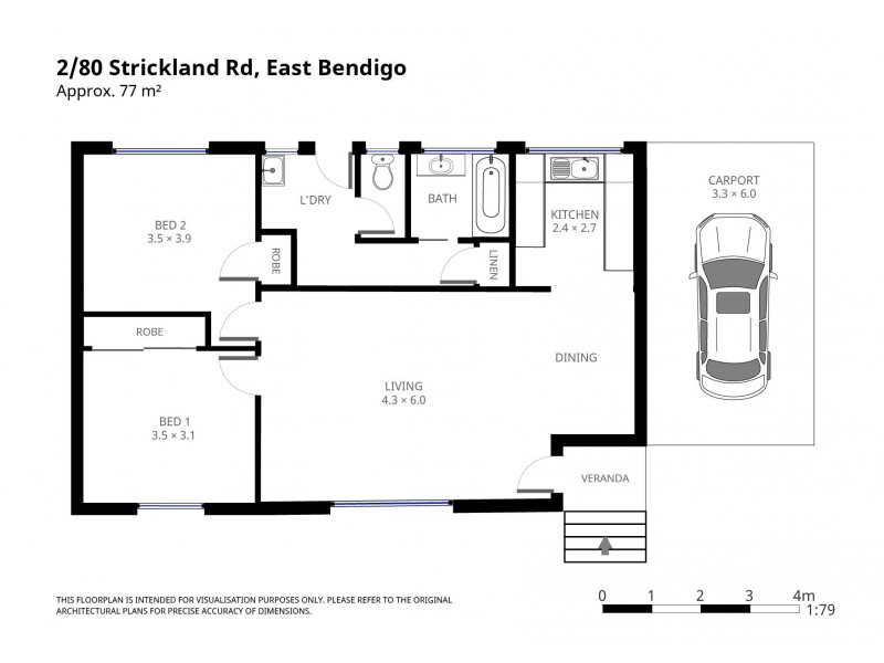 2/60-64 Strickland Road, East Bendigo VIC 3550 Floorplan