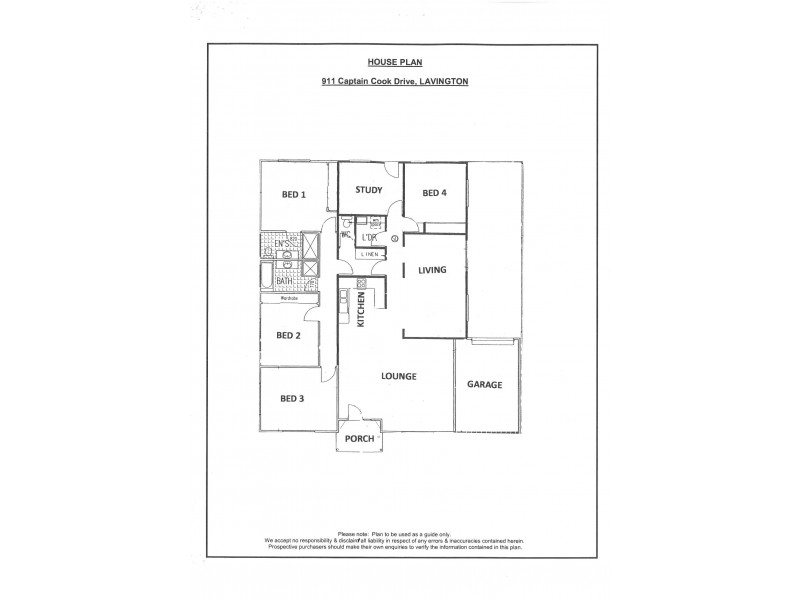 911 Captain Cook Dr, Glenroy NSW 2640 Floorplan