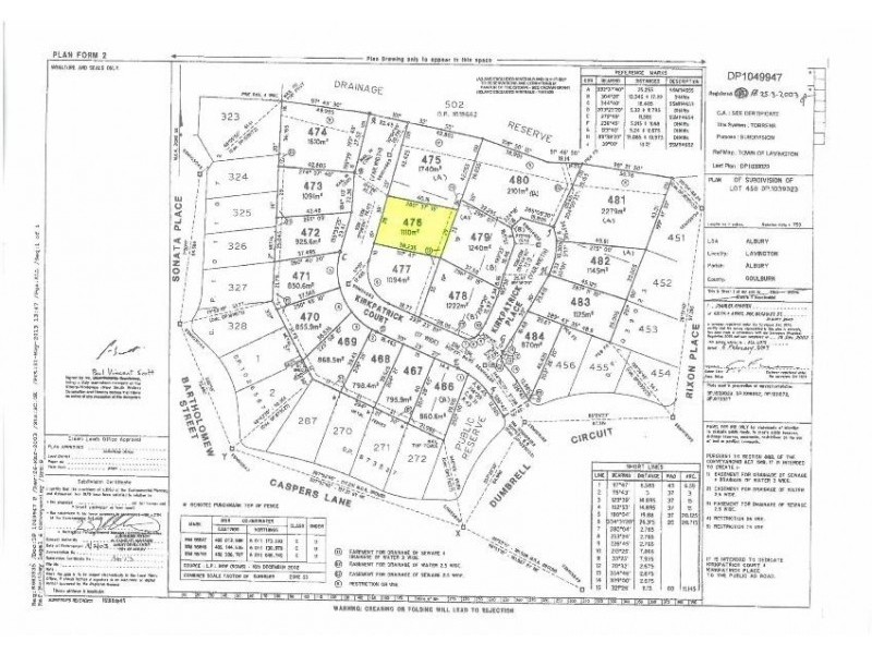 Lot 476, 34 Kirkpatrick Court, Glenroy NSW 2640