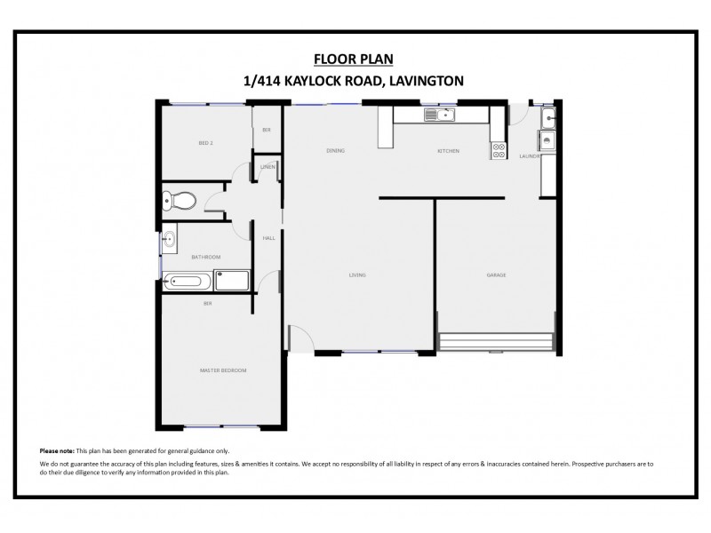 1/414 Kaylock Road, Lavington NSW 2641 Floorplan