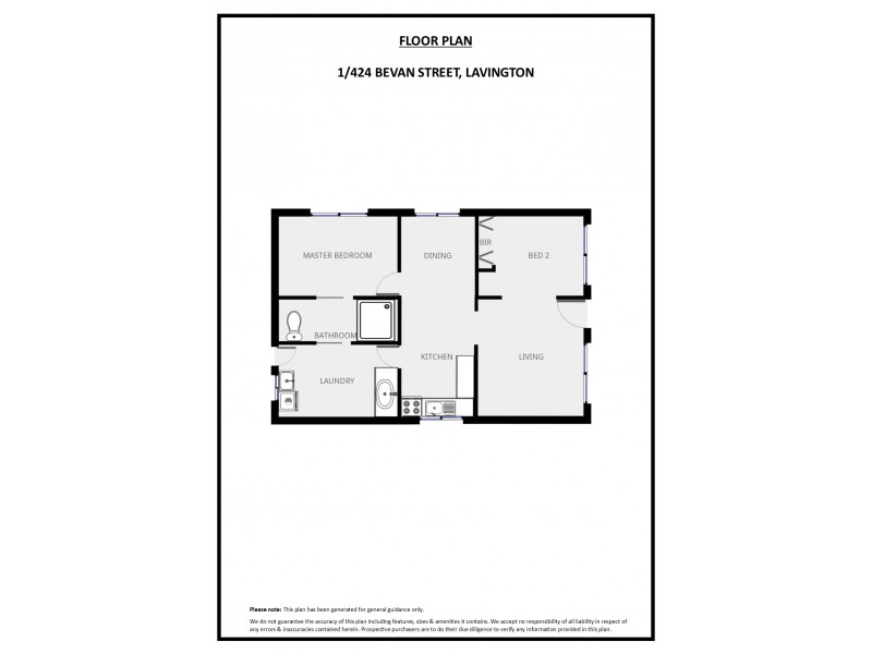 1/421 Bevan Street, Lavington NSW 2641 Floorplan