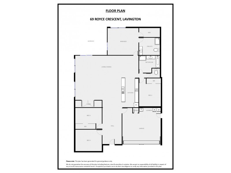 69 Royce Crescent, Lavington NSW 2641 Floorplan