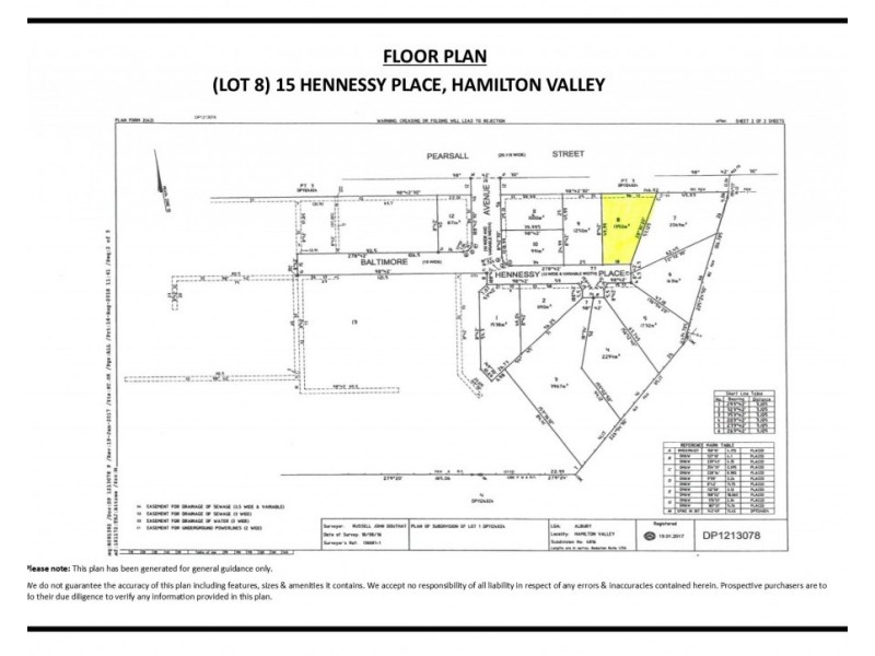 Lot 8, 15 Hennessy Place, Hamilton Valley NSW 2641 Floorplan