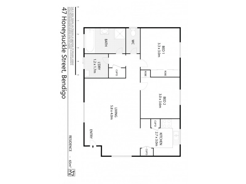 47 Honeysuckle Street, Bendigo VIC 3550 Floorplan