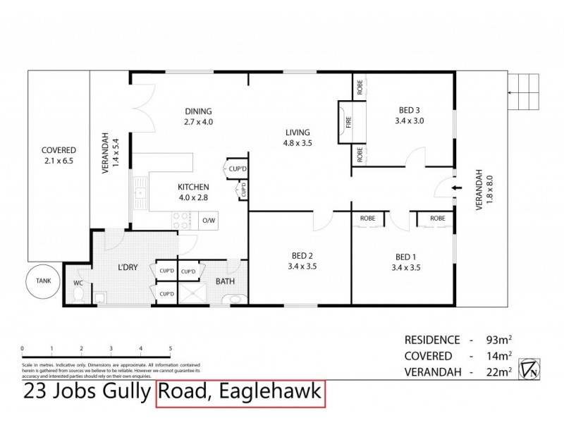 23 Jobs Gully Road, Eaglehawk VIC 3556 Floorplan