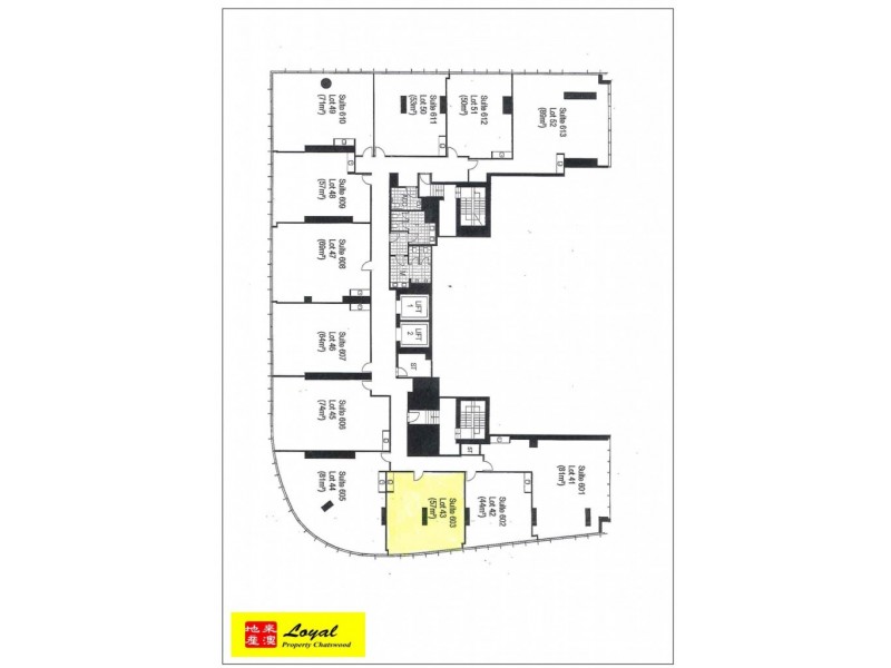 Suite 603/7 Railway Street, Chatswood NSW 2067 Floorplan