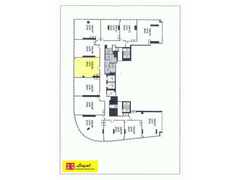 Suite 608/7 Railway Street, Chatswood NSW 2067 Floorplan