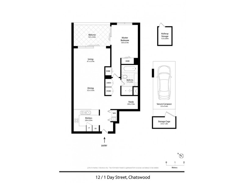 12/1 Day Street, Chatswood NSW 2067 Floorplan