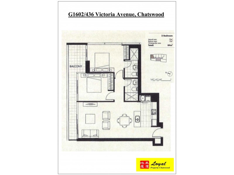 G1602/436 Victoria Avenue, Chatswood NSW 2067 Floorplan