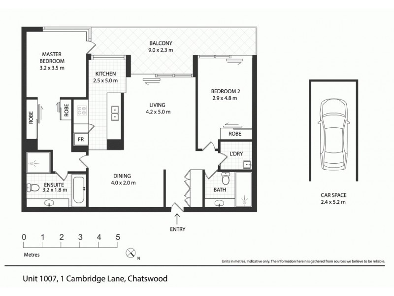 1007/1 Cambridge Lane, Chatswood NSW 2067 Floorplan