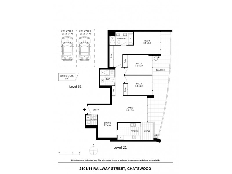 2101/11 Railway Street, Chatswood NSW 2067 Floorplan
