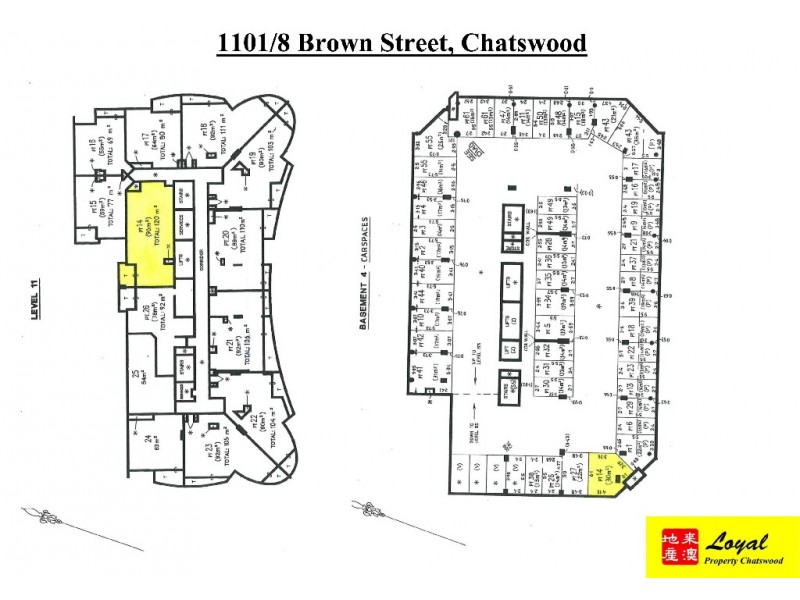 1101/8 Brown Street, Chatswood NSW 2067 Floorplan