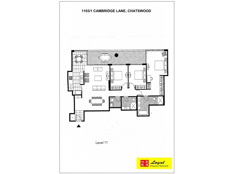 1103/1 Cambridge Lane, Chatswood NSW 2067 Floorplan
