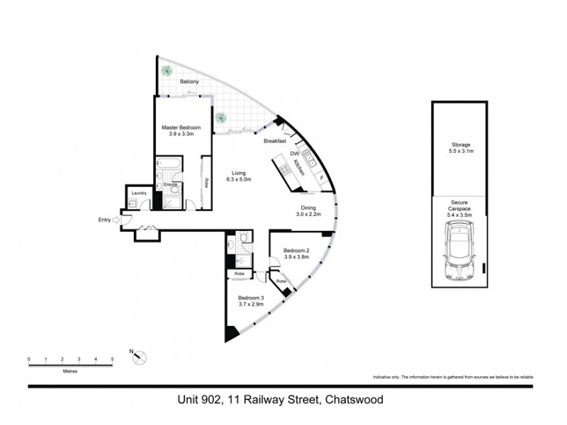 902/11 Railway Street, Chatswood NSW 2067 Floorplan