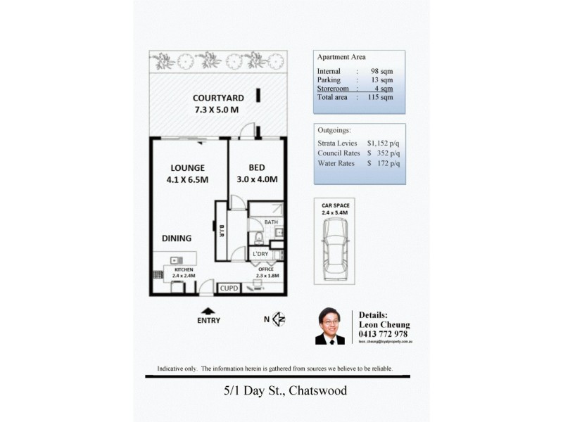 5/1 Day Street, Chatswood NSW 2067 Floorplan
