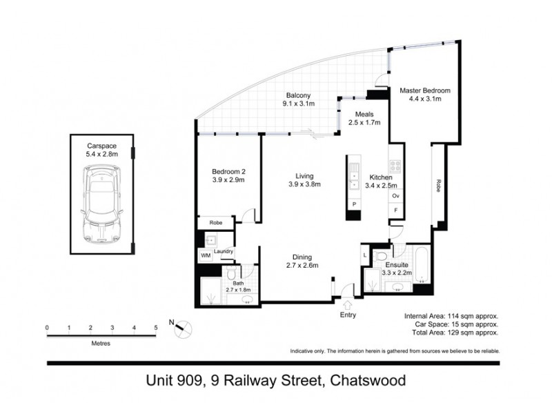 909/9 Railway Street, Chatswood NSW 2067 Floorplan