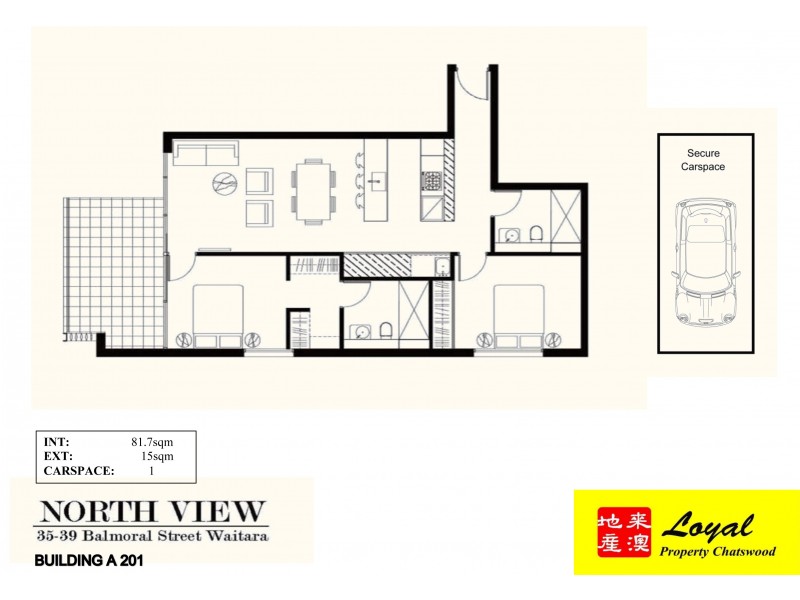 A201/35-39 Balmoral Street, Waitara NSW 2077 Floorplan