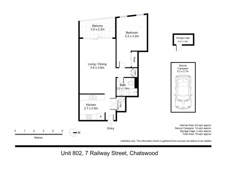 802/7 Railway Street, Chatswood NSW 2067 Floorplan