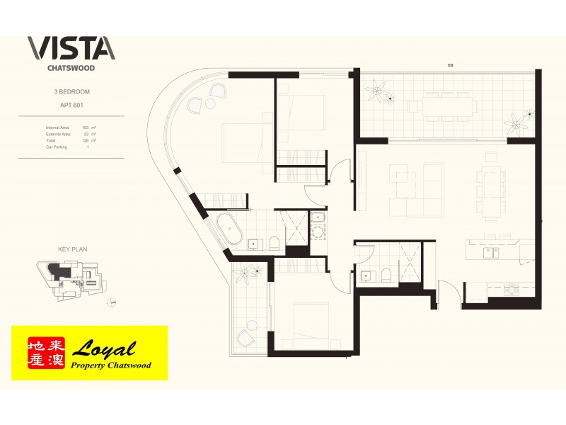 601/877 Pacific Highway, Chatswood NSW 2067 Floorplan