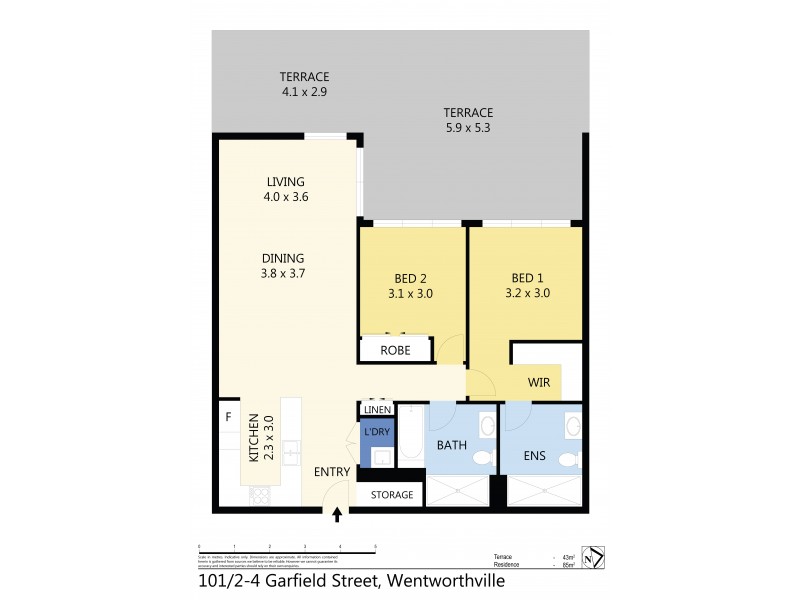 101/2-4 Garfield Street, Wentworthville NSW 2145 Floorplan