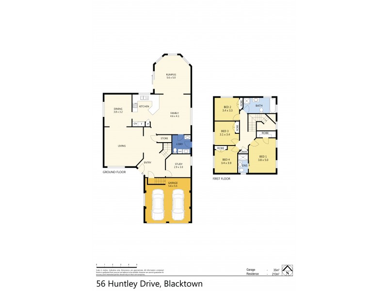 56 Huntley Drive, Blacktown NSW 2148 Floorplan