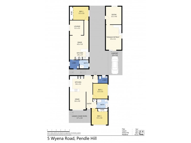 5 Wyena Road, Pendle Hill NSW 2145 Floorplan