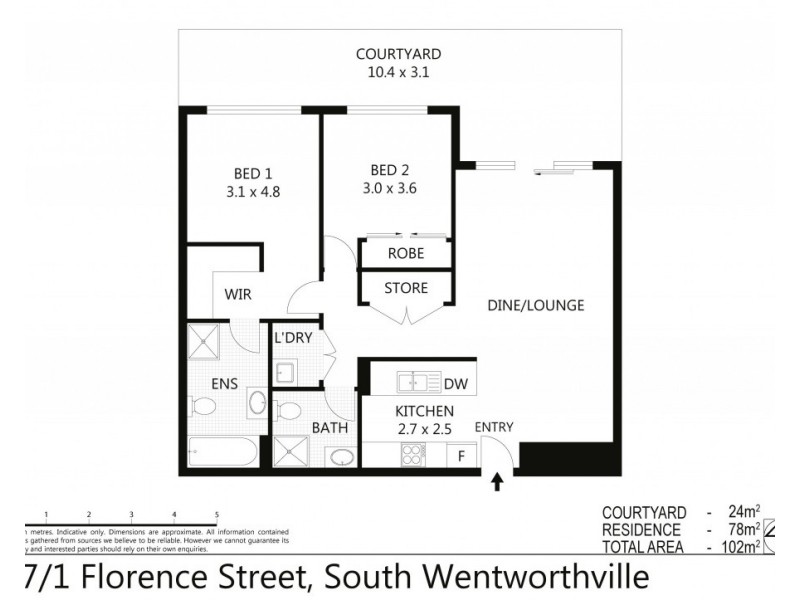 57/1-9 Florence St, Wentworthville NSW 2145 Floorplan